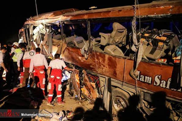 واژگونی مرگبار اتوبوس در جاده سبزوار