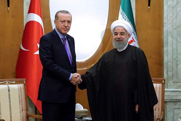 حسن روحانی با رجب طیب اردوغان دیدار کرد 