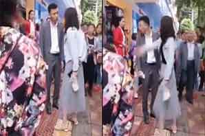 دختر چینی 52 سیلی در خیابان به صورت نامزدش زد 