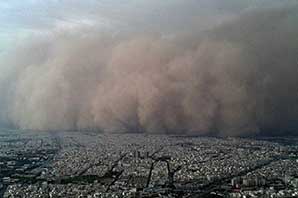 حمله خاک به هوای تهران - تهران آلوده ترین شهر جهان شد