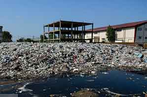 دپوی زباله در ساحل محمود آباد