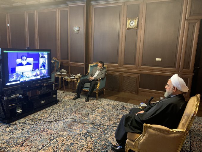 عکس | روحانی در جلسه ستاد ملی ⁧ مقابله با کرونا