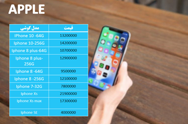 گوشی اپل+قیمت