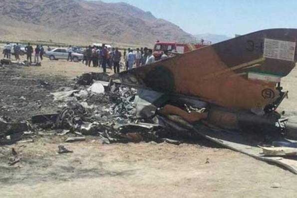 سقوط هواپیمای جنگنده در دامنه کوه سبلان