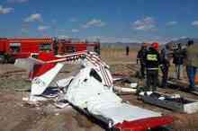 سقوط هواپیمای آموزشی در کاشمر/ ۲ نفر کشته شدند