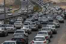 ترافیک سنگین در جاده چالوس - باز هم سفر با حجم بالا